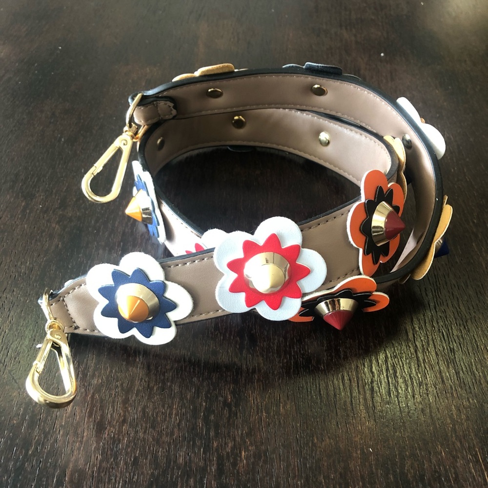 Vegan leather studded bag Interchangeable strap